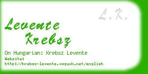 levente krebsz business card